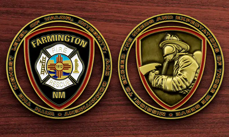 Custom Firefighter Dept Station EMS Challenge Coins U.S. DOD Coins